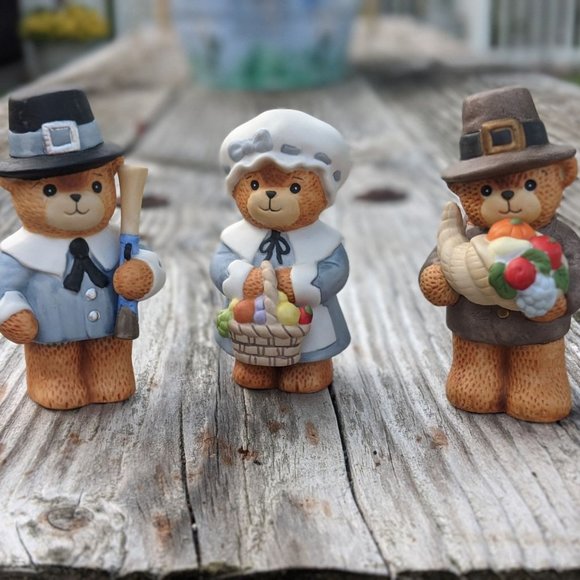 Lucy Rigg Thanksgiving Pilgrims Bundle Set of 3 Rare